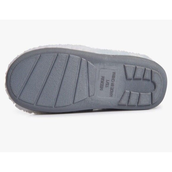 Lucky Brand Girls Floral Collar Bow Sherpa Clog Fuzzy Slippers, Sz Large 2-3 New - Picture 5 of 9